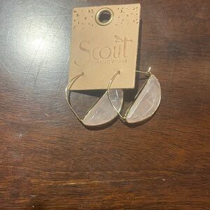 NWT Brand new, never worn Scout Rose Quartz & Gold Hoop Earrings.